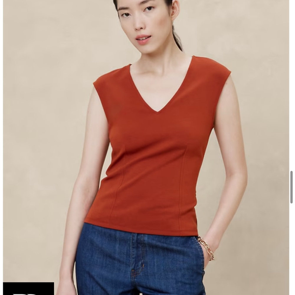 V-Neck Sleeveless Top - Banana Republic